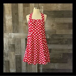 Handmade retro polka dot dress medium I Love Lucy Minnie Mouse rockabilly